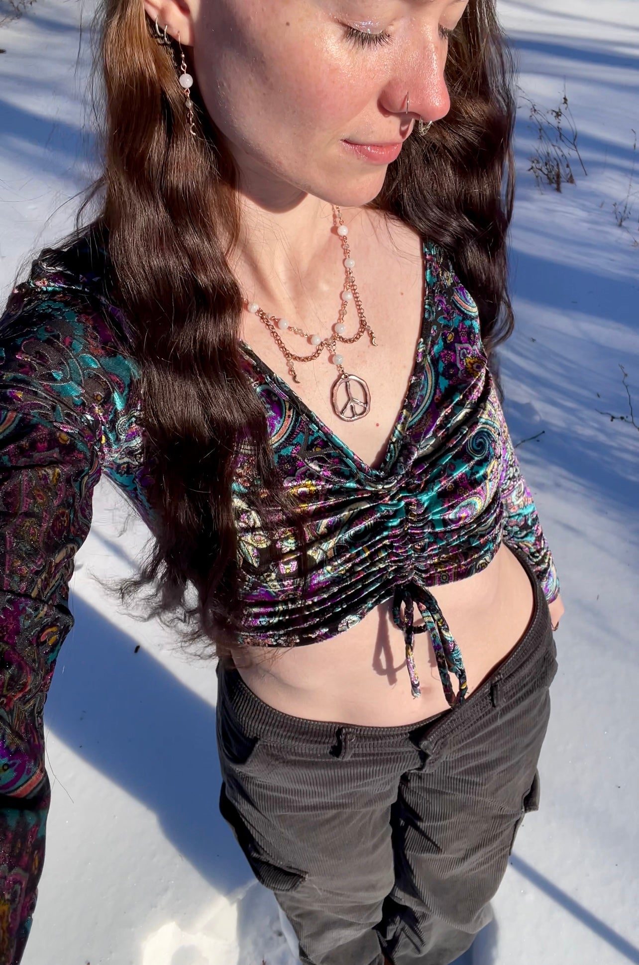Rainbow Moonstone+Faceted Labradorite Necklace Set